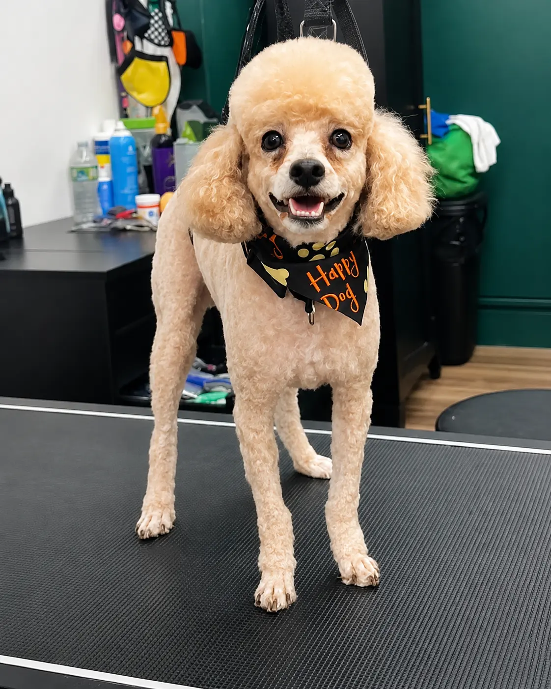 Toy Poodle after a breed-shaped haircut in Floral Park, NY